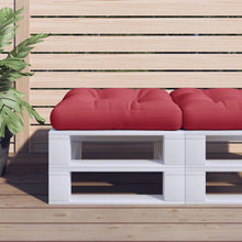 Palletkussen 58x58x10 cm stof wijnrood