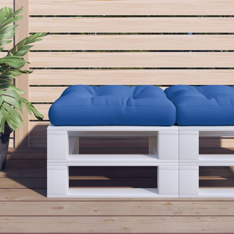Palletkussen 58x58x10 cm stof blauw