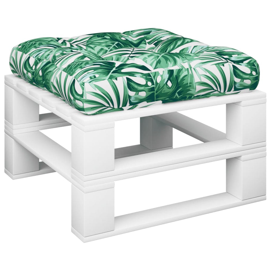 Palletkussen 58x58x10 cm cm stof bladpatroon