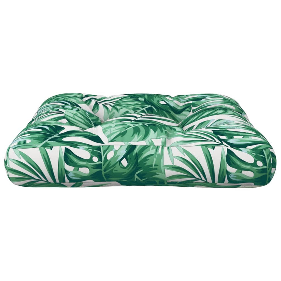 Palletkussen 58x58x10 cm cm stof bladpatroon
