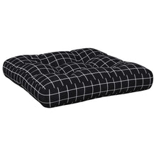 Palletkussen Ruitpatroon 58X58X10 Cm Oxford Stof Zwart 1