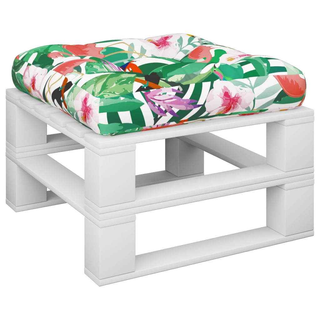 Palletkussen 58X58X0 Cm Oxford Stof Meerkleurig Groen en roze Voetensteun