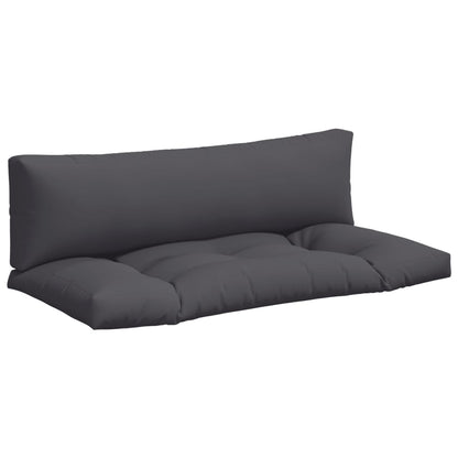 Palletkussens 2 st stof antracietkleurig