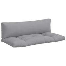 Palletkussens 2 st stof grijs