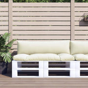 Palletkussens 2 st crèmekleurig 110x58x10 cm