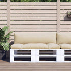 Palletkussens 2 stuks 110x58x10 cm beige