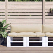 Palletkussens 2 stuks 110x58x10 cm beige