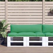 Palletkussens 2 st groen 110x58x10 cm zitkussen 110x30x10 cm rugkussen
