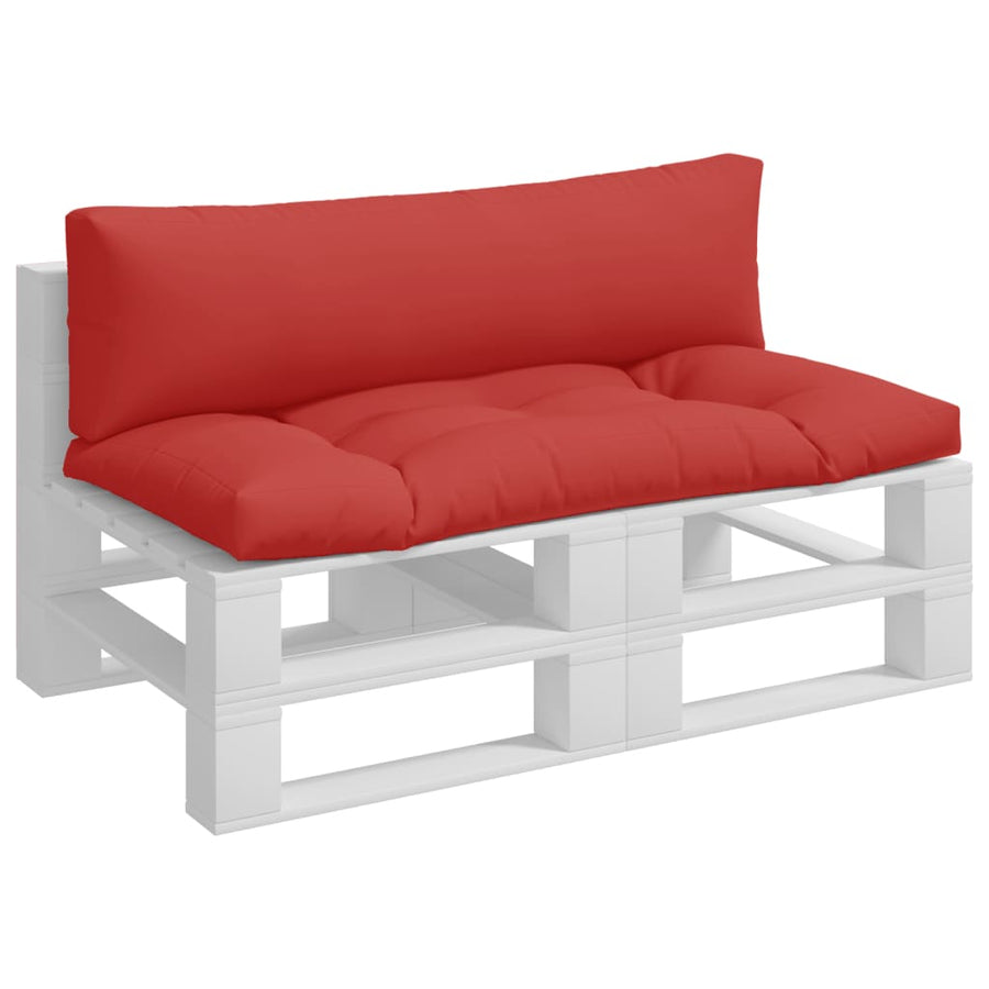 Palletkussens 2 st stof rood