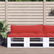 Palletkussens 2 st rood 110x58x10 cm