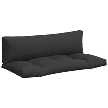 Palletkussens 2 st stof zwart