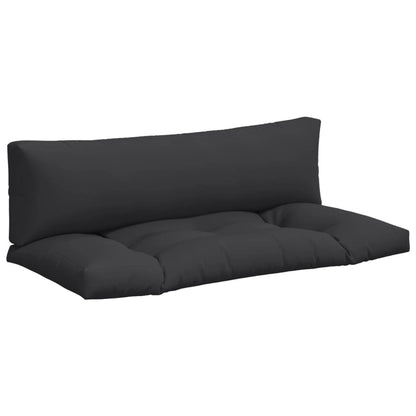 Palletkussens 2 st stof zwart