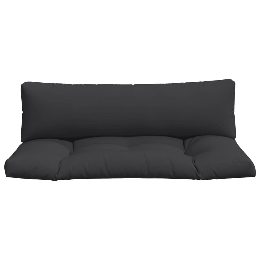 Palletkussens 2 st stof zwart