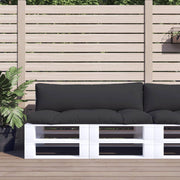 Palletkussens 2 stuks 110x58x10 cm zwart