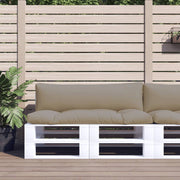 Palletkussens 2 stuks stof taupe