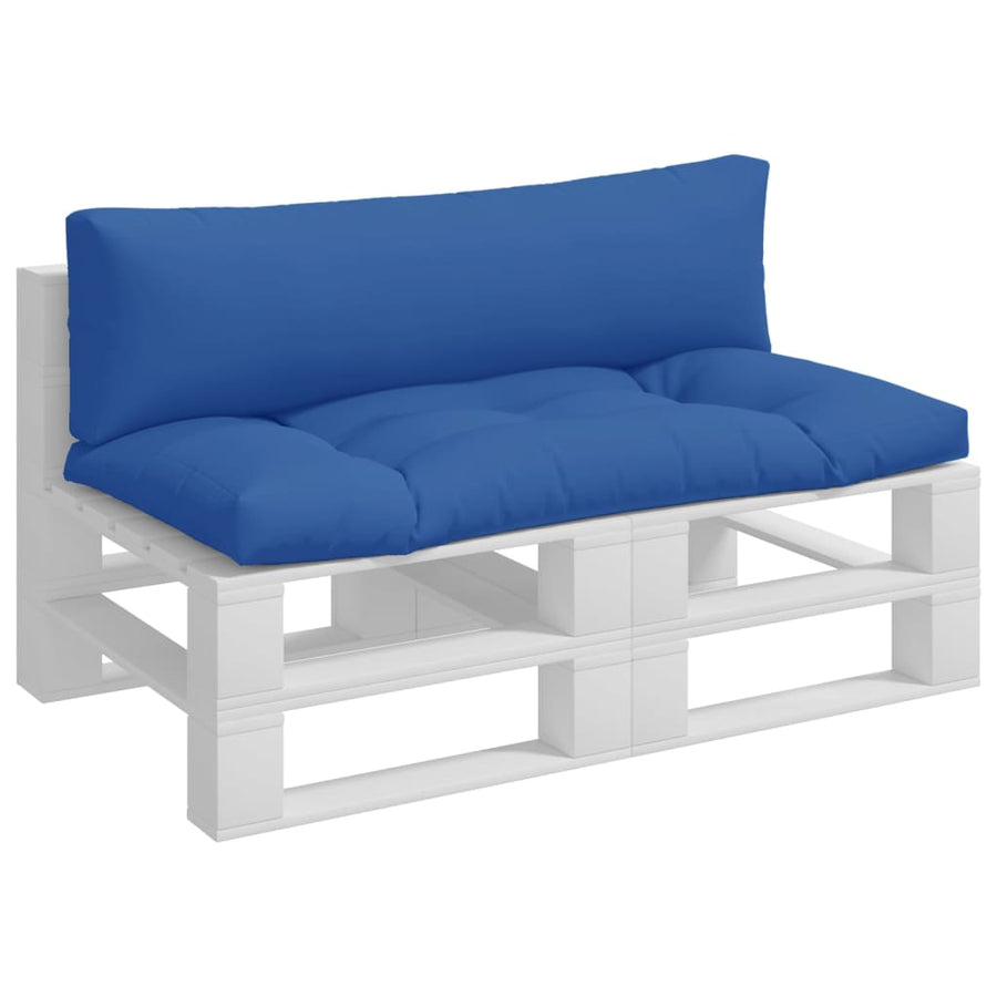 Palletkussens 2 st stof lichtblauw
