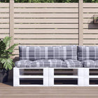 Pallet cushions 2 pcs diamond pattern fabric grey