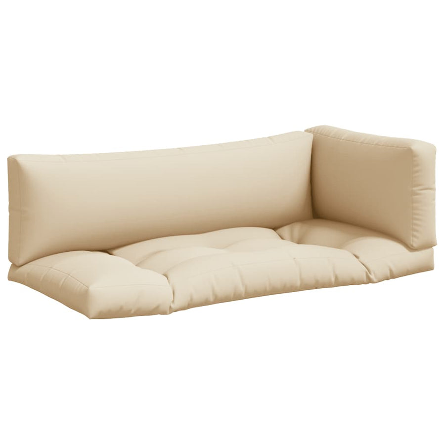 Palletkussens 3 st stof beige