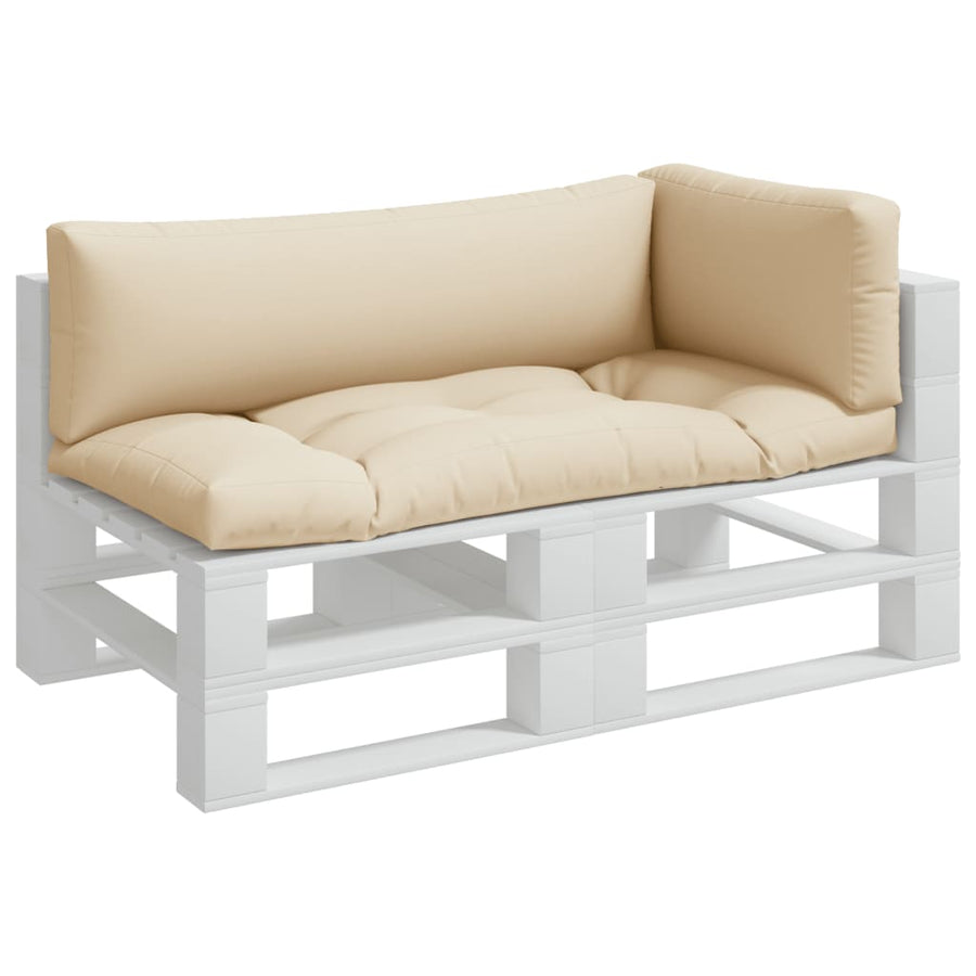 Palletkussens 3 st stof beige