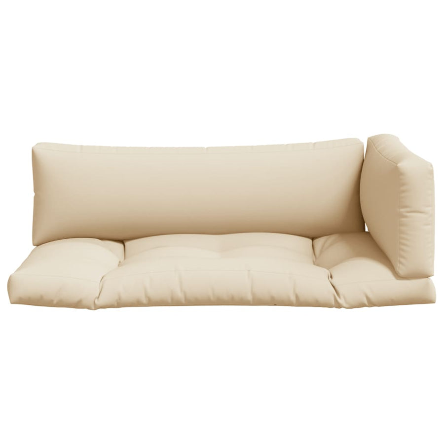 Palletkussens 3 st stof beige