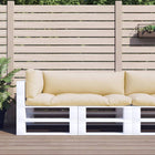 Palletkussens 3 stuks beige polyester