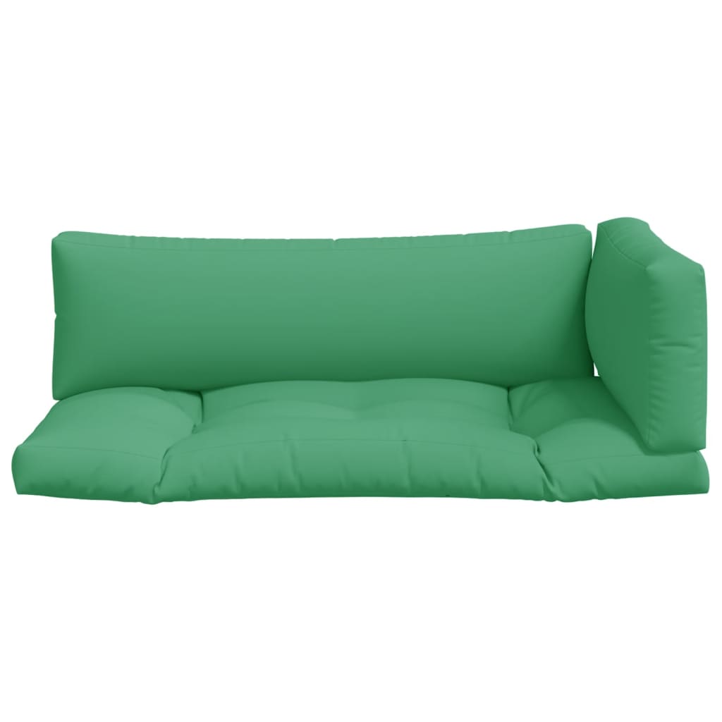 Palletkussens 3 st stof groen