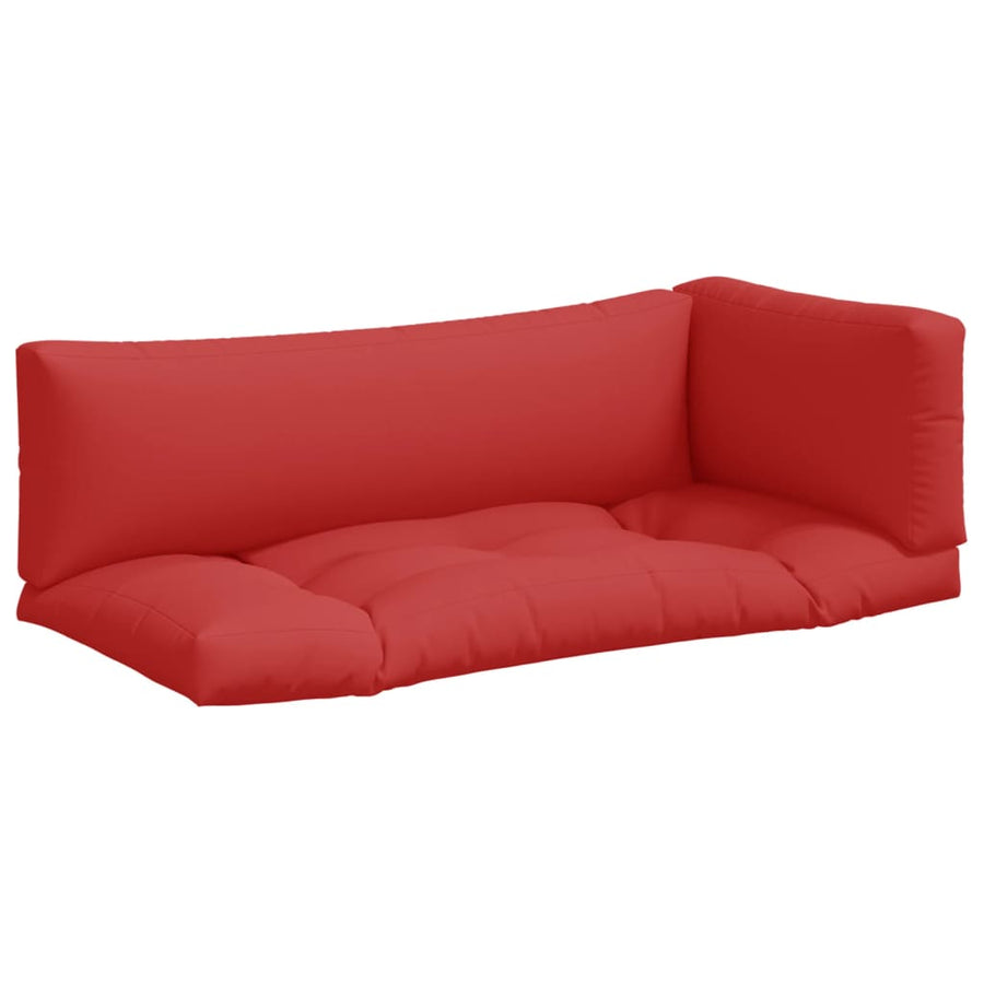 Palletkussens 3 st stof rood