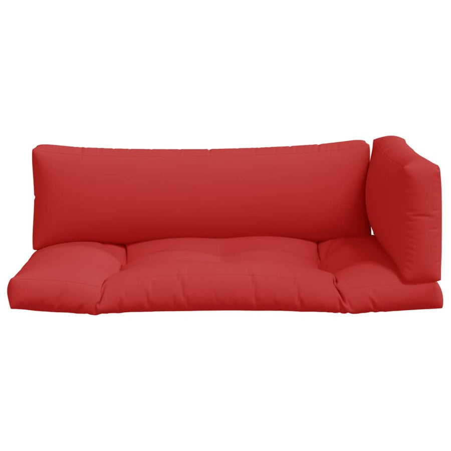 Palletkussens 3 st stof rood
