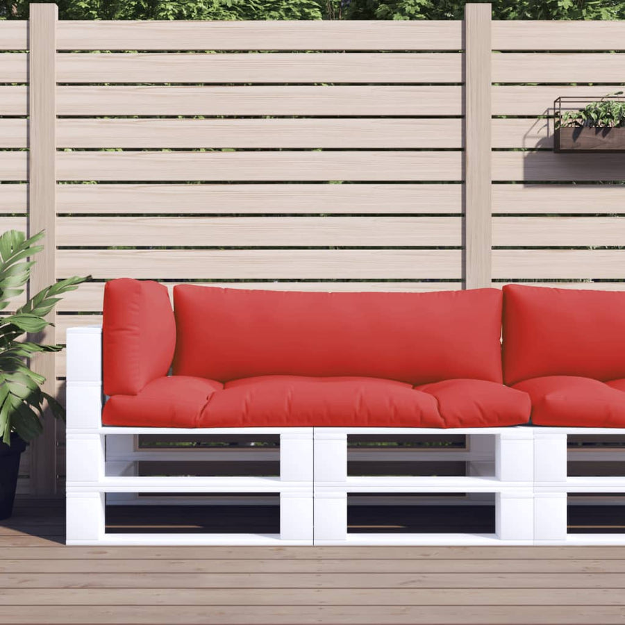 Palletkussens 3 st stof rood