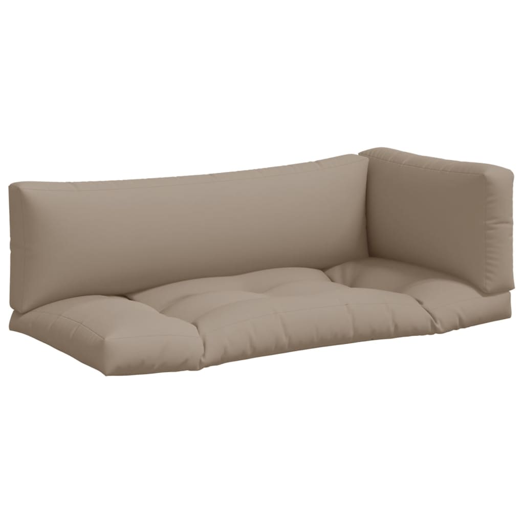 Palletkussens 3 st stof taupe
