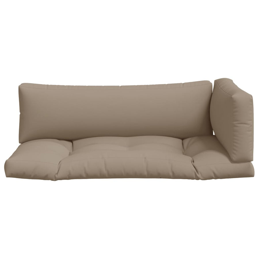 Palletkussens 3 st stof taupe