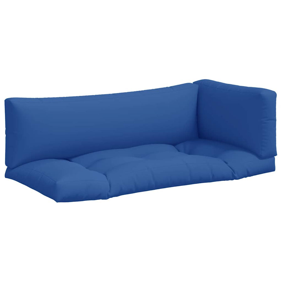 Palletkussens 3 st stof blauw