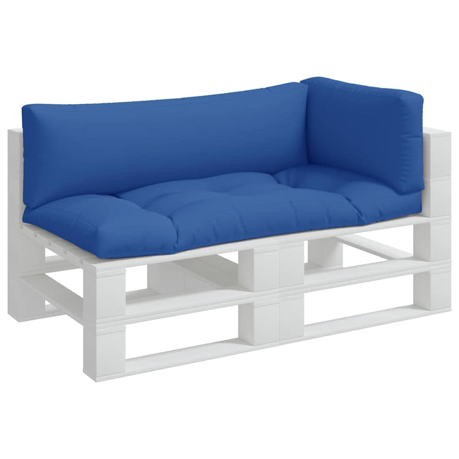 Palletkussens 3 st stof blauw