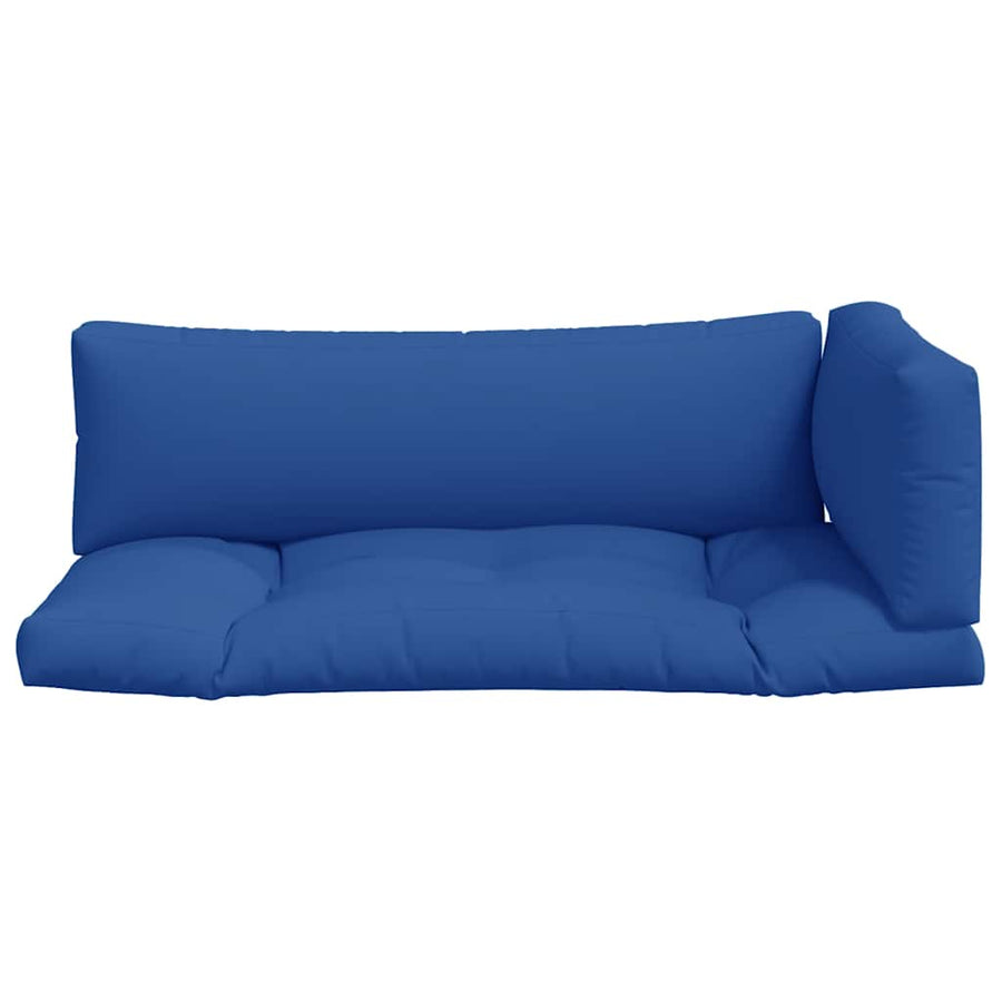 Palletkussens 3 st stof blauw