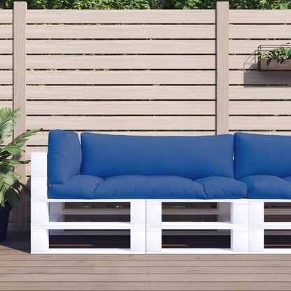 Palletkussens 3 st stof blauw