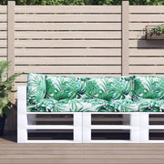 Pallet cushions 3 pc fabric leaf pattern