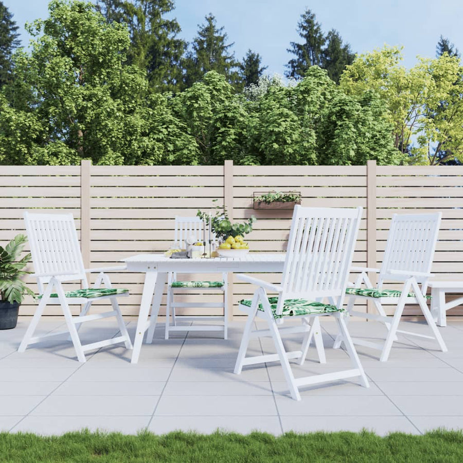 Stoelkussens 4 St Bladpatroon 40X40X3 Cm Stof