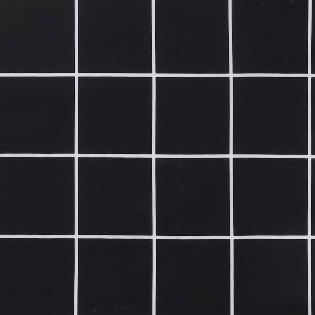 Tuinstoelkussens Ruitpatroon Stof Zwart En Wit 2