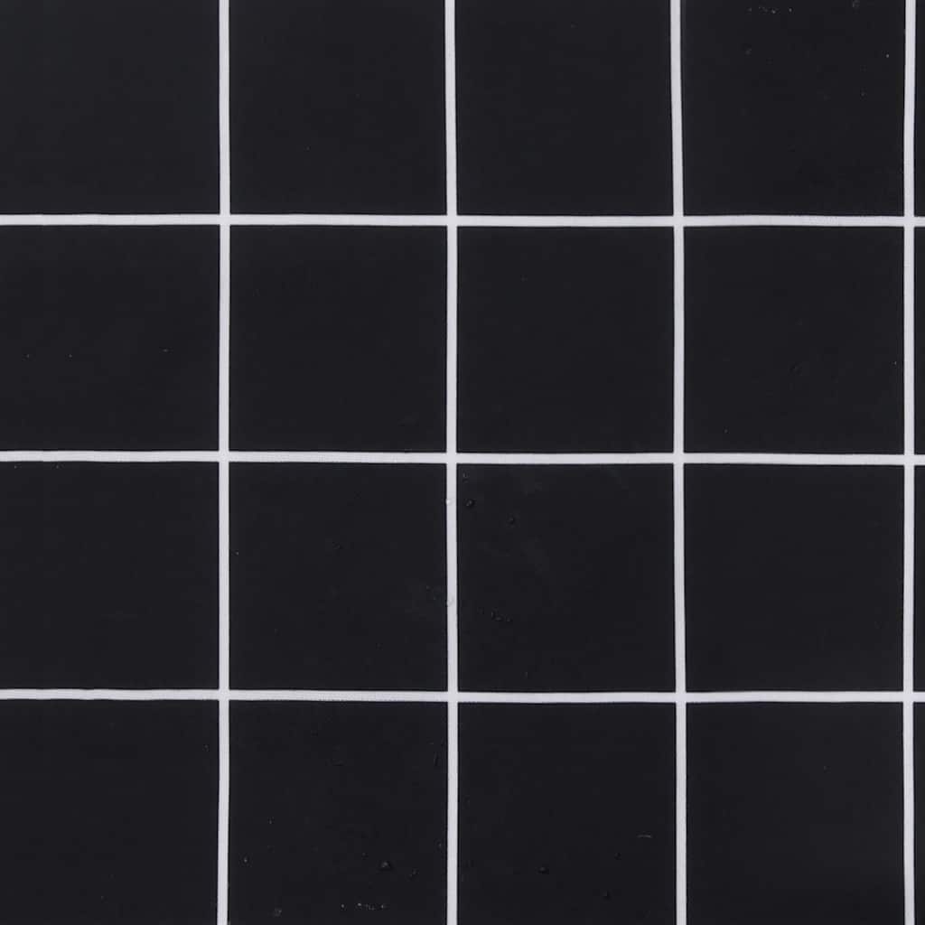 Tuinstoelkussens 4 st ruitpatroon 40x40x3 cm stof zwart