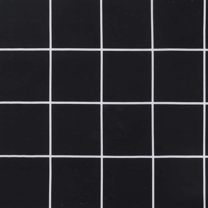 Tuinstoelkussens 4 st ruitpatroon 40x40x3 cm stof zwart