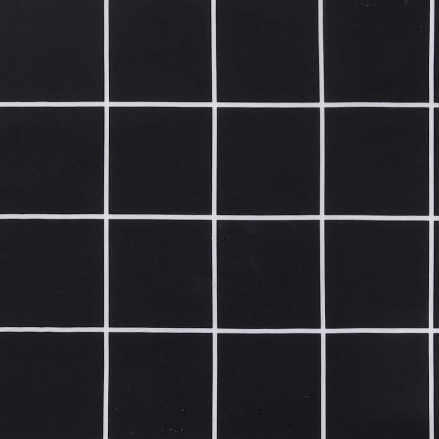 Tuinstoelkussens 4 st ruitpatroon 40x40x3 cm stof zwart