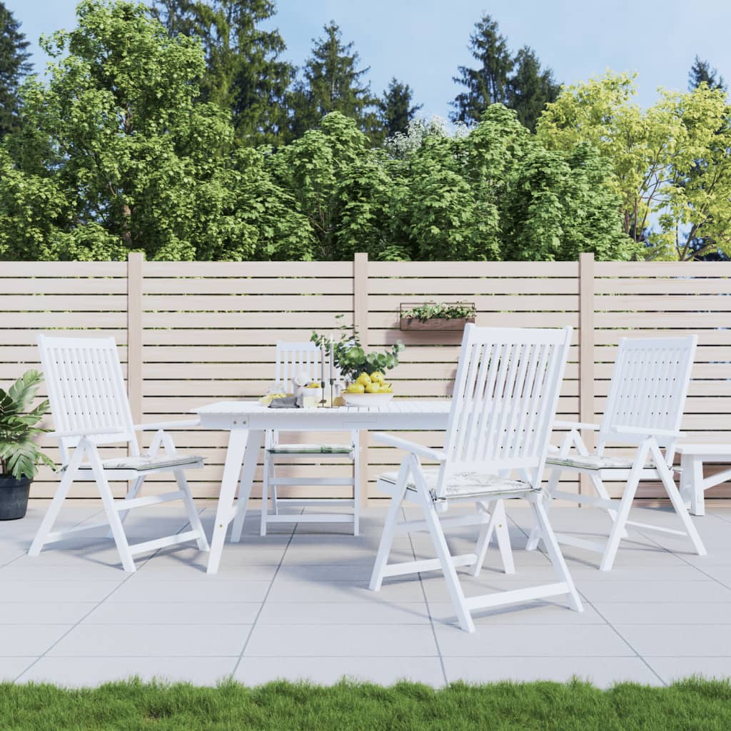 Stoelkussens 4 st bladpatroon 40x40x3 cm stof