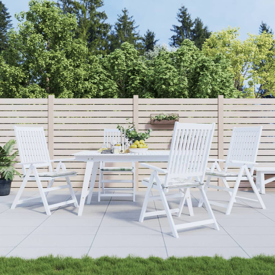 Stoelkussens 4 st bladpatroon 40x40x3 cm stof