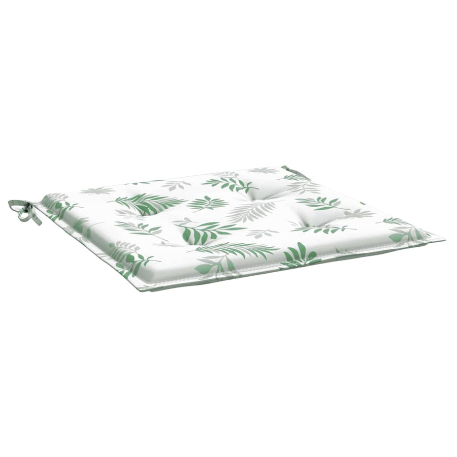 Stoelkussens 6 st bladpatroon 40x40x3 cm stof