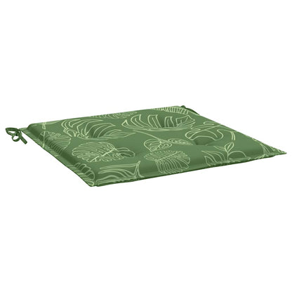 Stoelkussens 4 st bladpatroon 40x40x4 cm stof