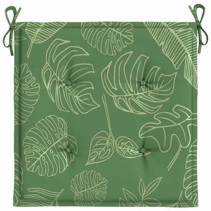 Stoelkussens 4 st bladpatroon 40x40x4 cm stof