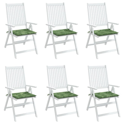 Stoelkussens 6 St Bladpatroon 40X40X3 Cm Stof Bladontwerp 40 x 40 x 3 cm