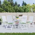 Stoelkussens 6 st bladpatroon 40x40x3 cm polyester
