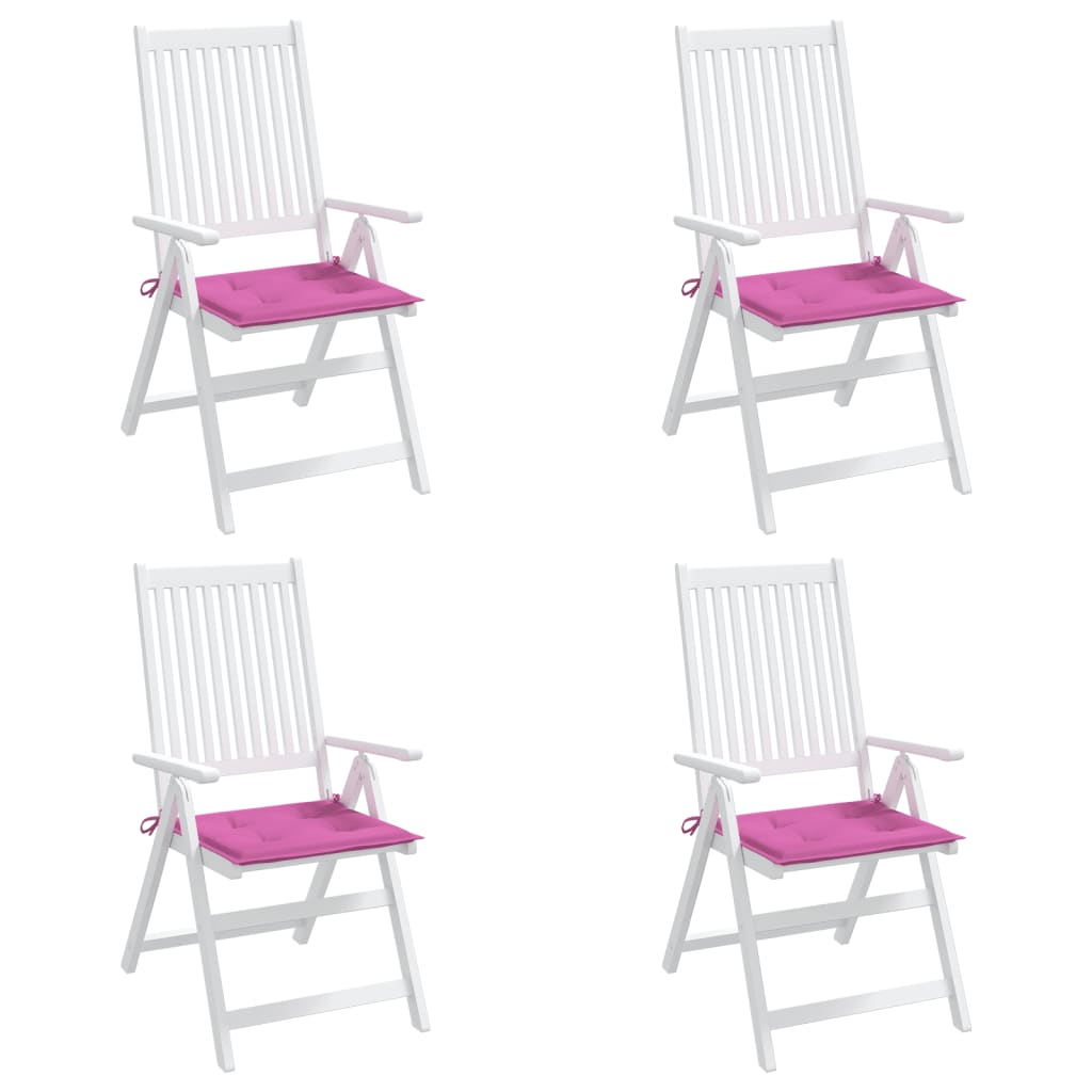 Tuinstoelkussens 4 st 40x40x3 cm stof roze 4 40 x 40 x 3 cm Roze