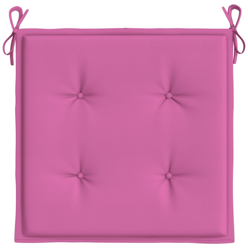 Tuinstoelkussens 4 st 40x40x3 cm stof roze 4 40 x 40 x 3 cm Roze